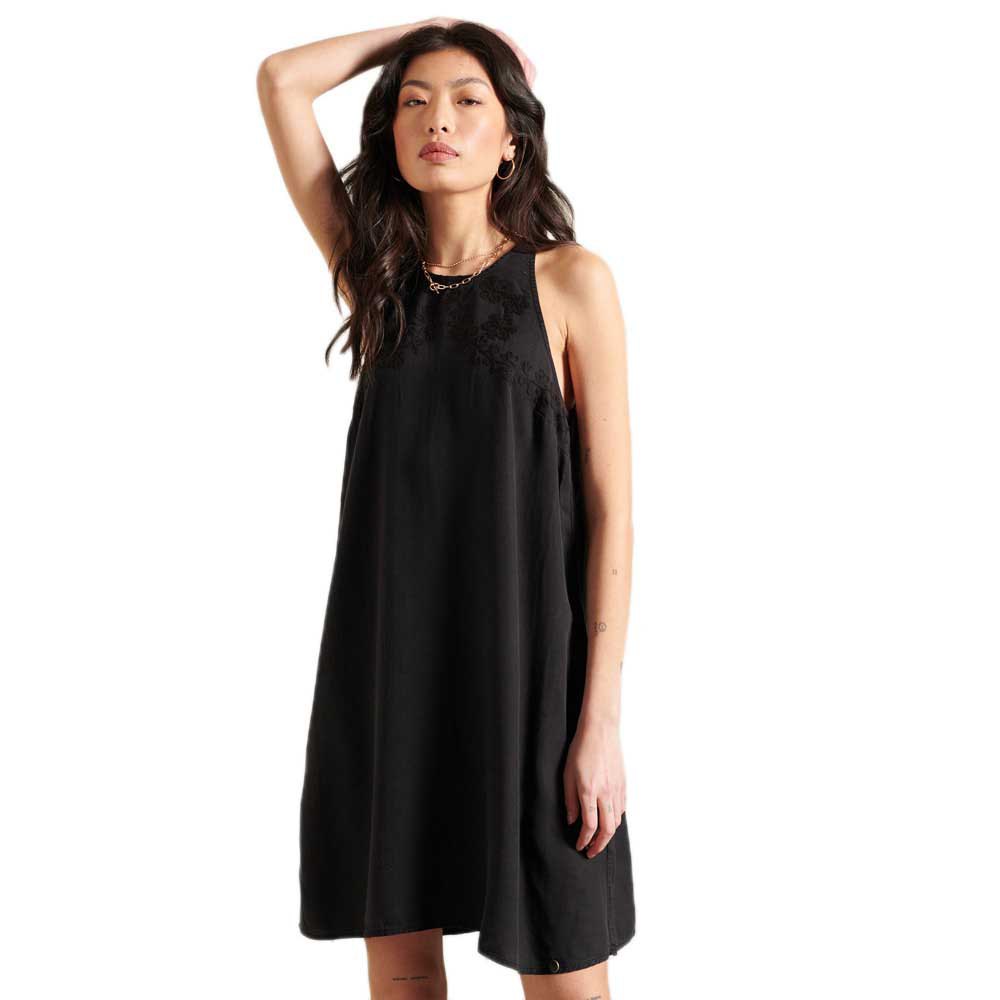 Women Superdry Sleeveless Short Dress Black
