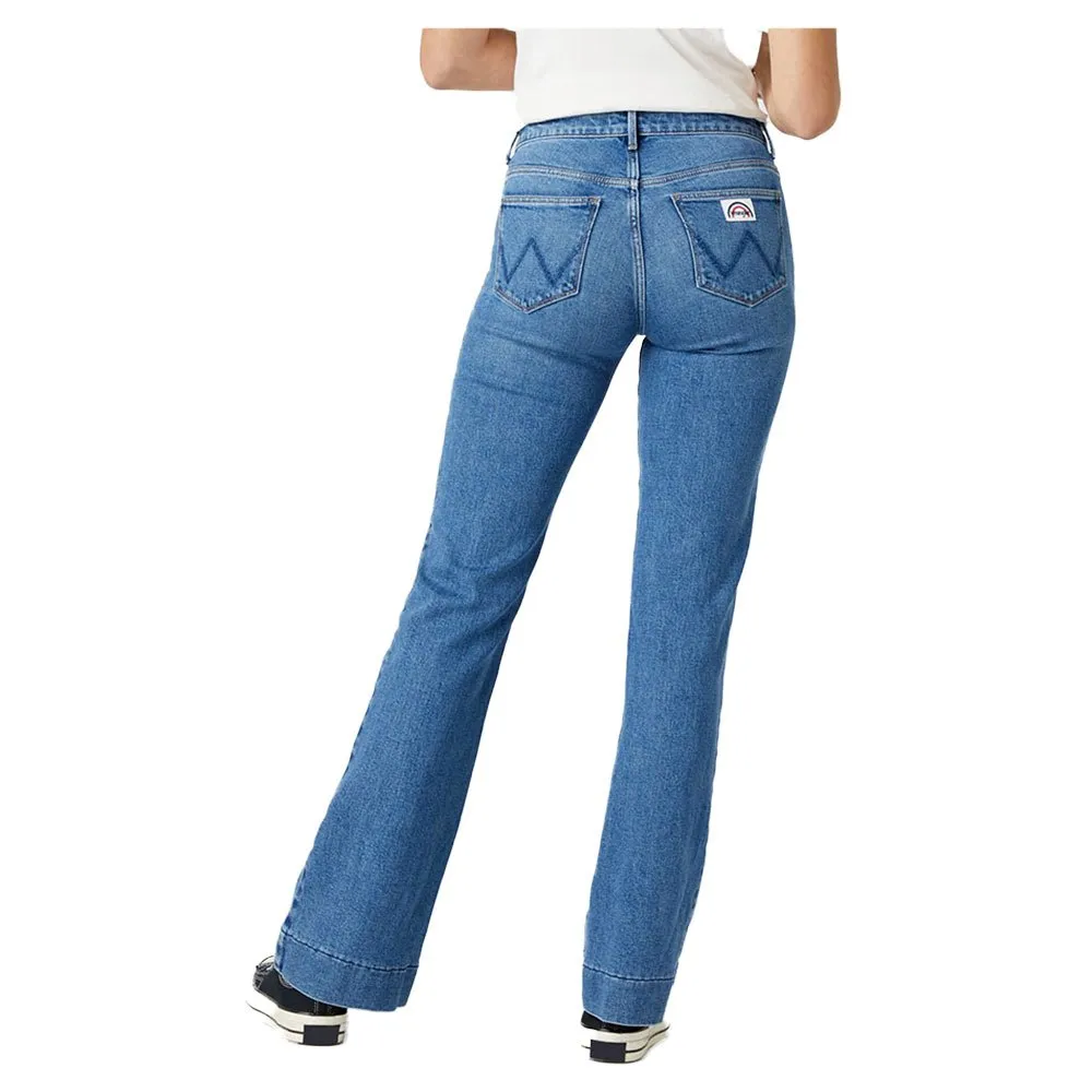 Wrangler Flare Jeans Blau anfugen und sonderangebote, Dressinn