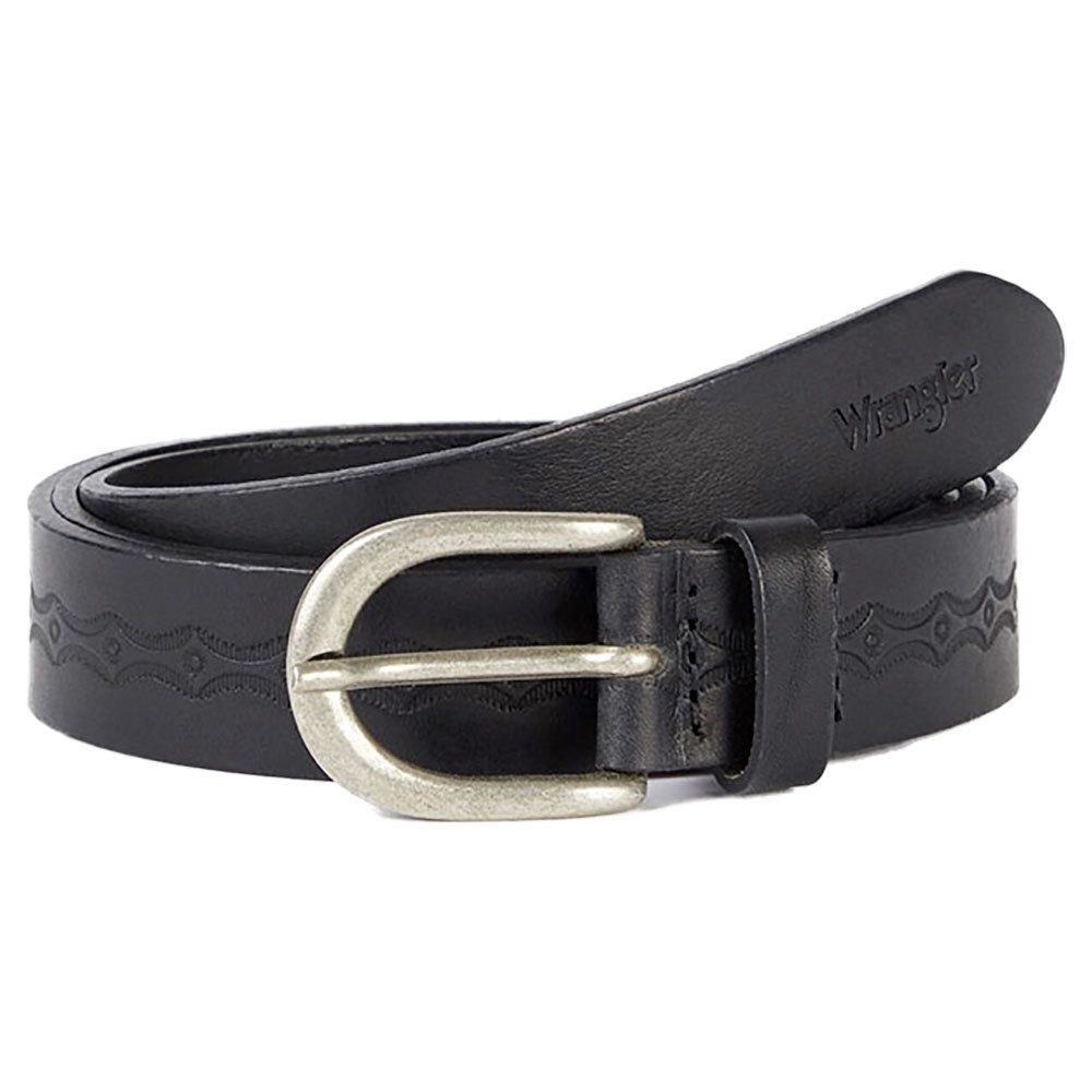 Accessories Wrangler Thin Detailed Belt Black