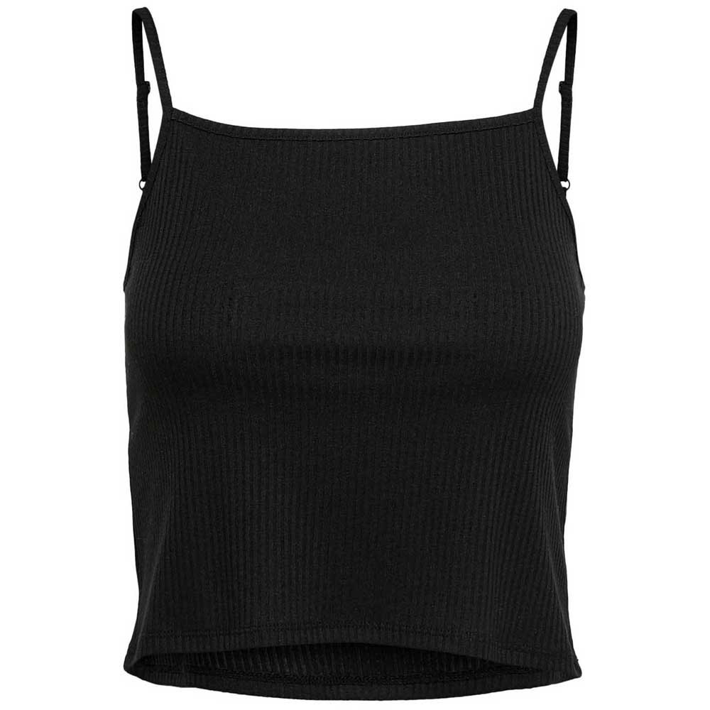 Clothing Only Larra Crop Sleeveless T-Shirt Black