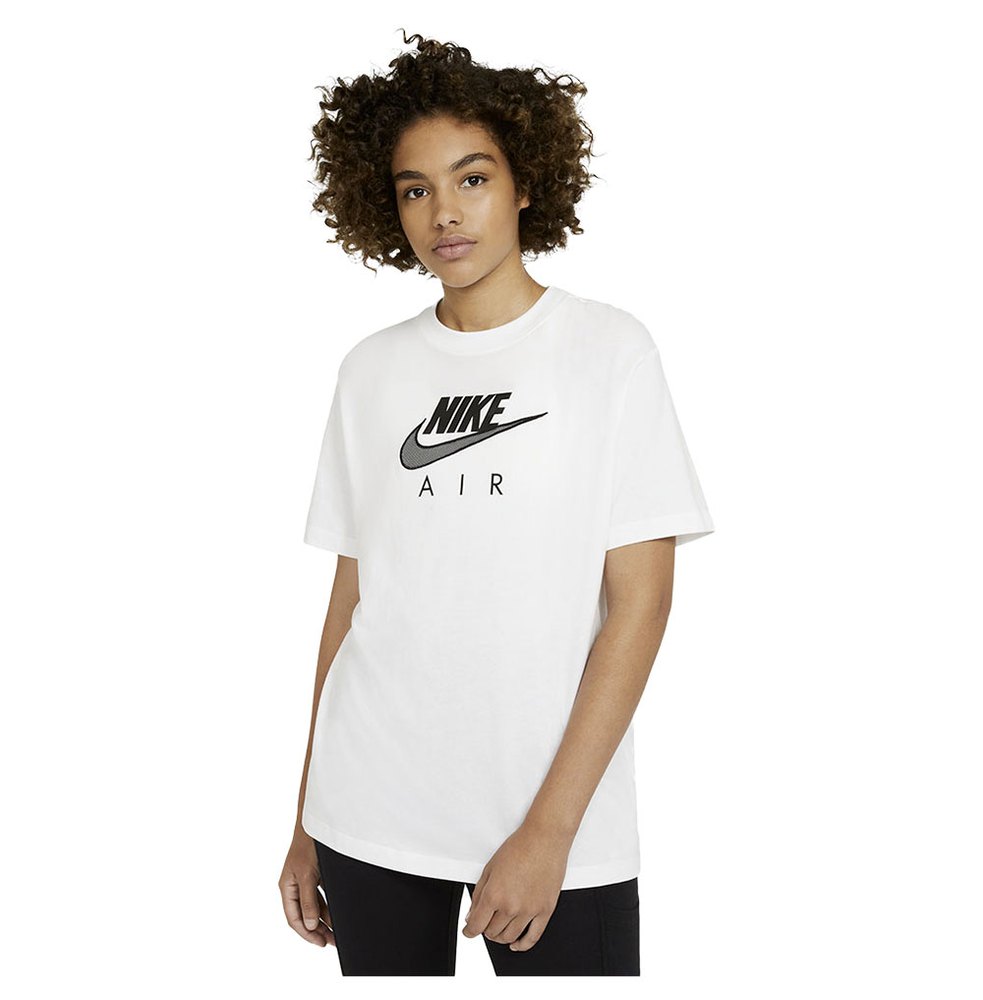 Femme Nike T-Shirt Manche Courte Sportswear Air Boyfriend White / Black