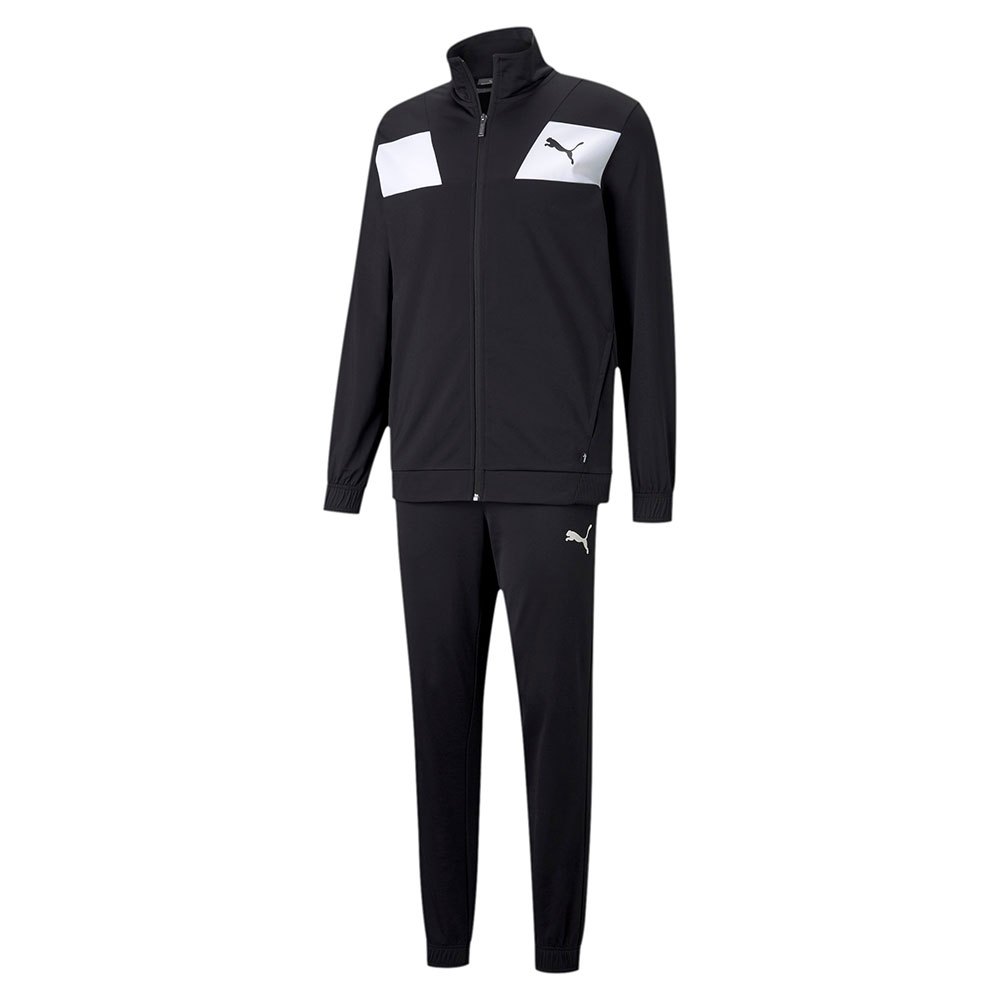 Men Puma Techstripe Tricot Track Suit Black