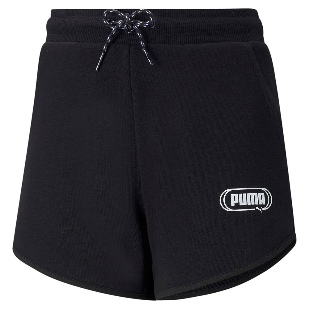 Girl Puma Rebel Shorts Black