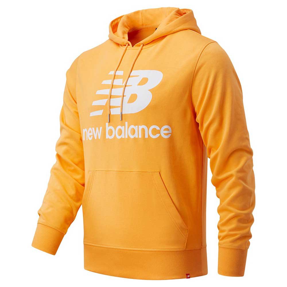 Men New Balance Essentials Stacked Logo Hoodie Orange