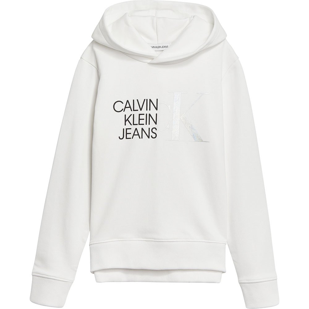 Clothing Calvin Klein Hybrid Logo Hoodie White