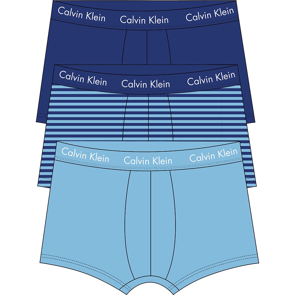 Clothing Calvin Klein Low Rise Boxer 3 Units Blue
