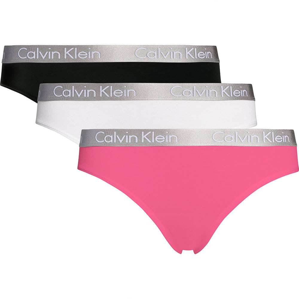 Vêtements Intérieurs Calvin Klein Slip 3 Unités Black / White / Pink Smoothie