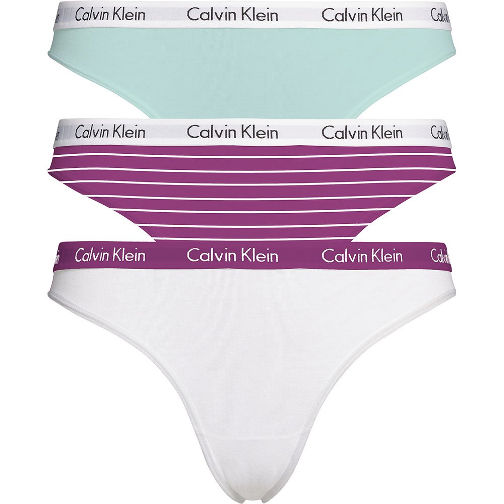 Vêtements Intérieurs Calvin Klein Slip 3 Unités Whitewplum / Fstripeplum / Aqualuster