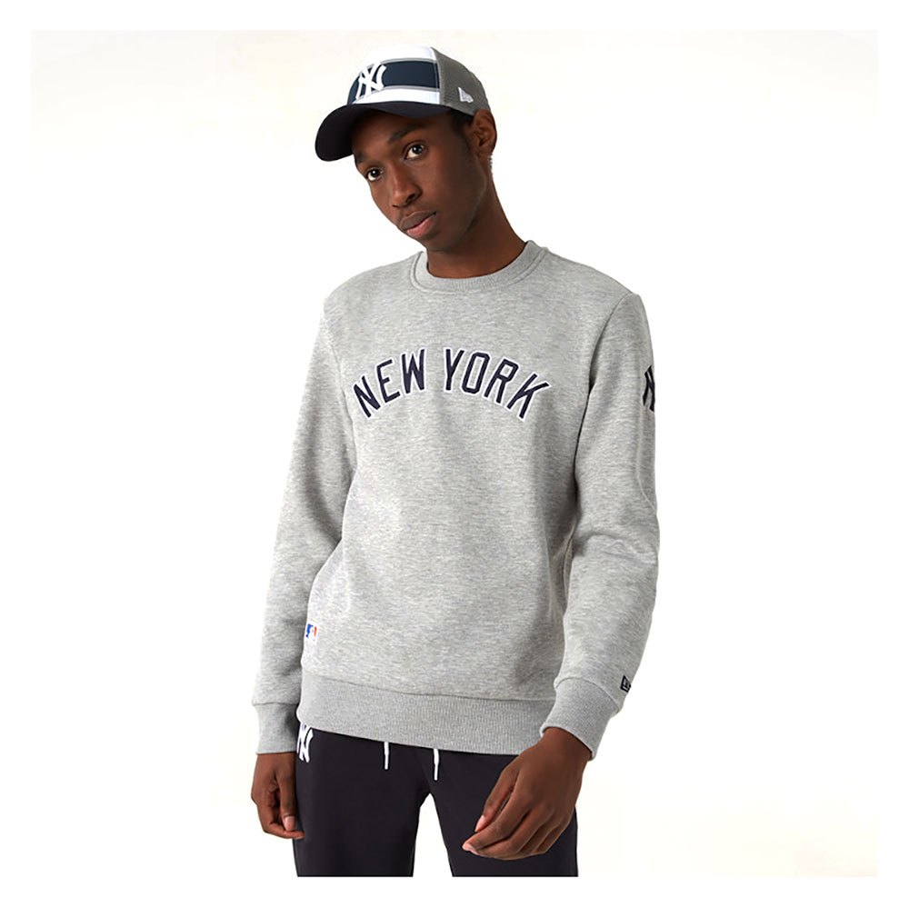 Sweatshirts And Hoodies New Era MLB Script Wordmark New York Yankees Sweatshirt Grey