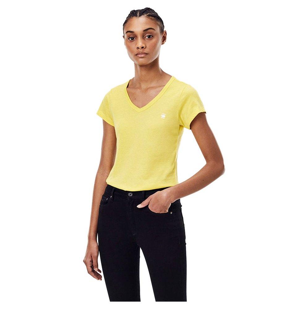 Women Gstar Eyben Slim Short Sleeve T-Shirt Yellow
