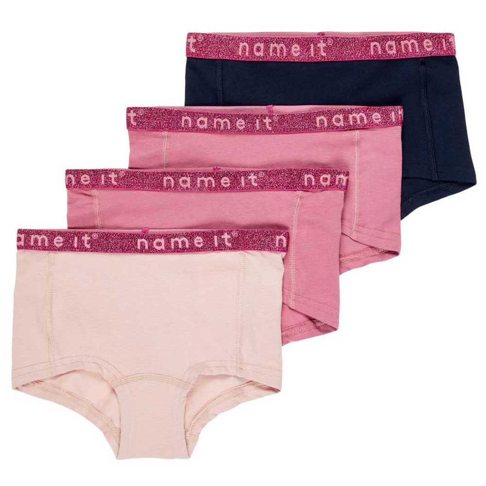 Underwear Name It Hipster Lurex 4 Pack Pink