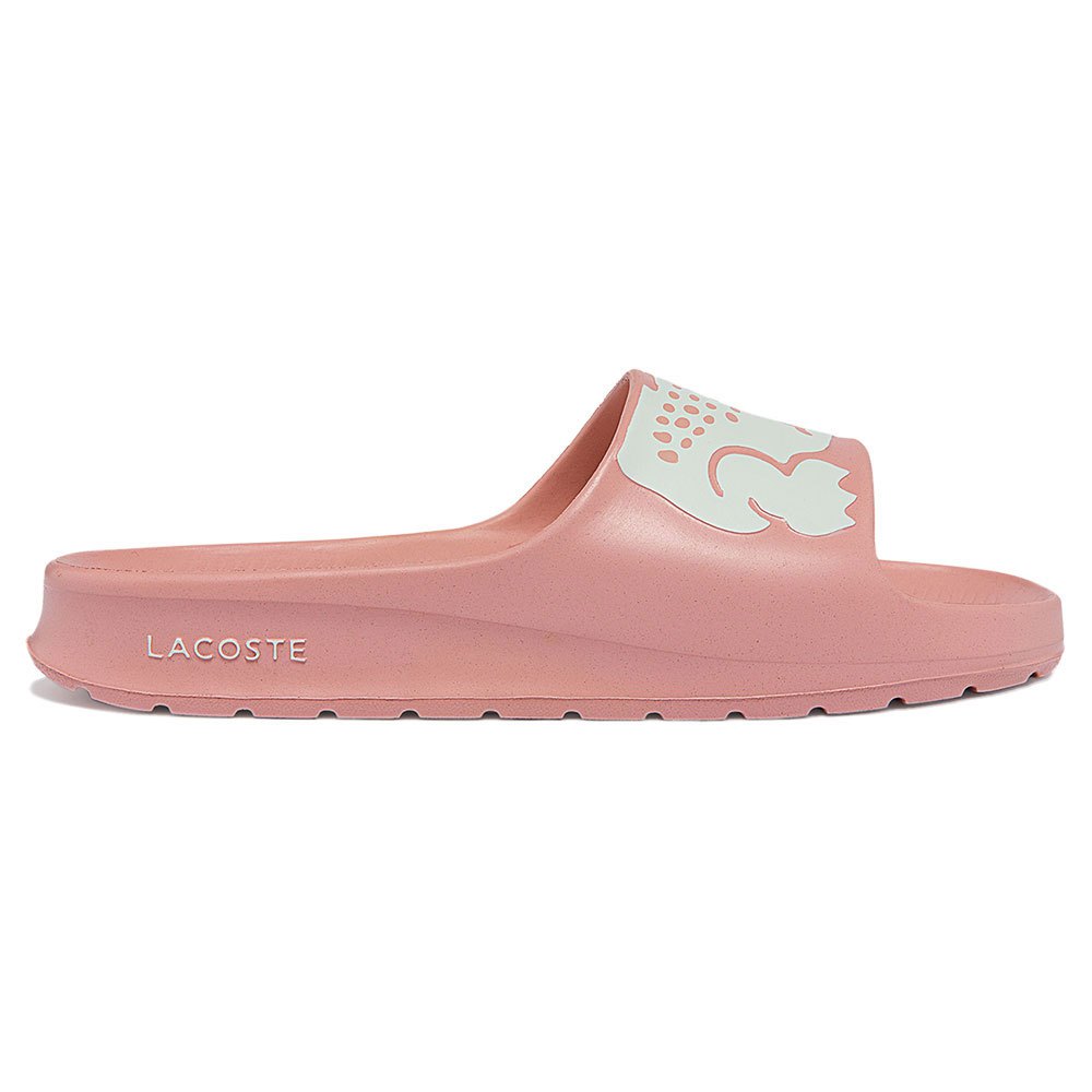 Femme Lacoste Tongs Croco 2.0 Light Pink / White