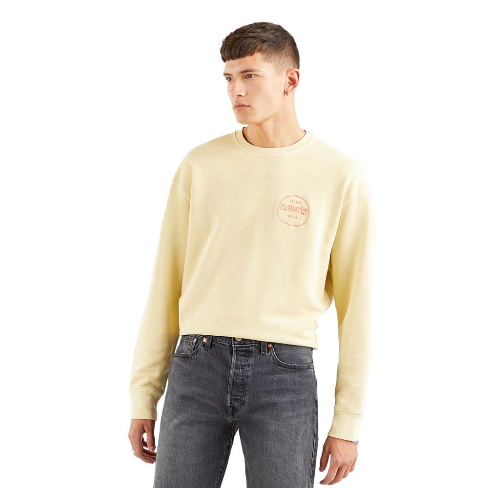 Sweatshirts And Hoodies Levi´s® Relaxed T2 Graphic Crew Sweatshirt Yellow