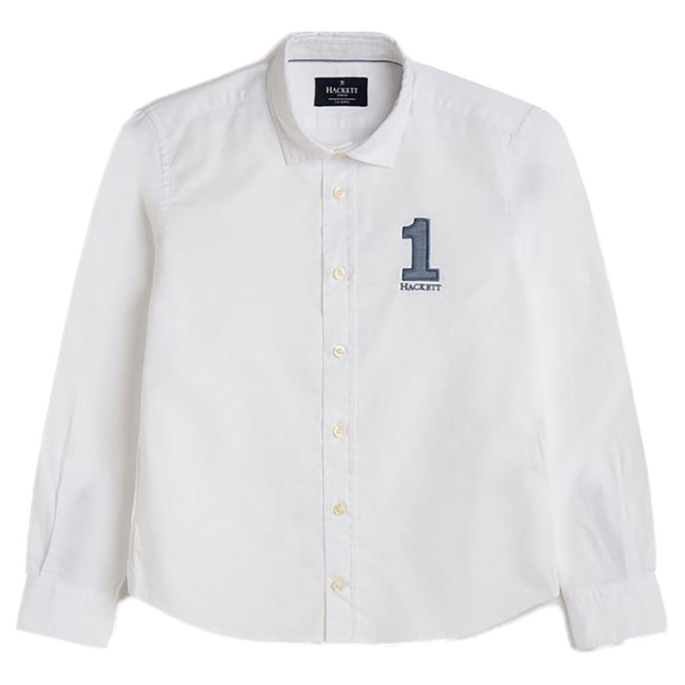 Shirts Hackett Number 1 Oxford Long Sleeve Shirt White