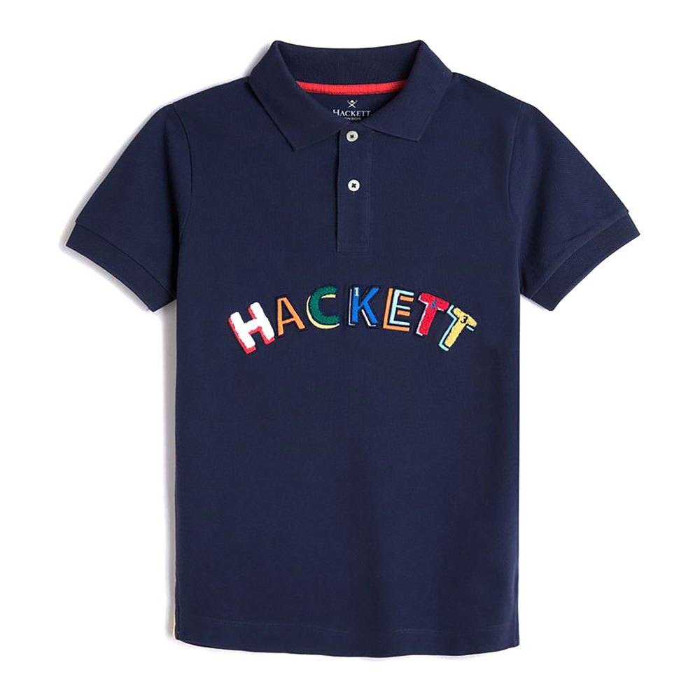 Boy Hackett Colour Short Sleeve Polo Shirt Blue