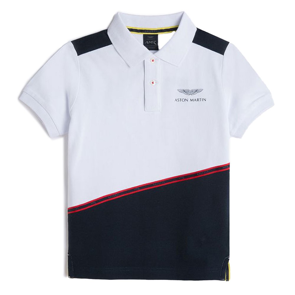 Polo shirts Hackett AMR Diag Tape Panel Short Sleeve Polo Shirt Black
