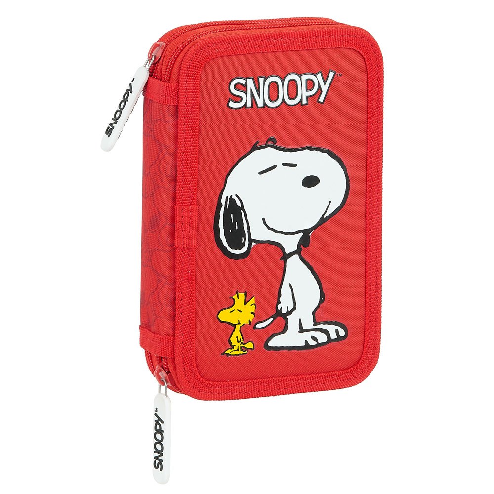 Cases Safta Snoopy Double Filled 28 Pieces Pencil Case Red