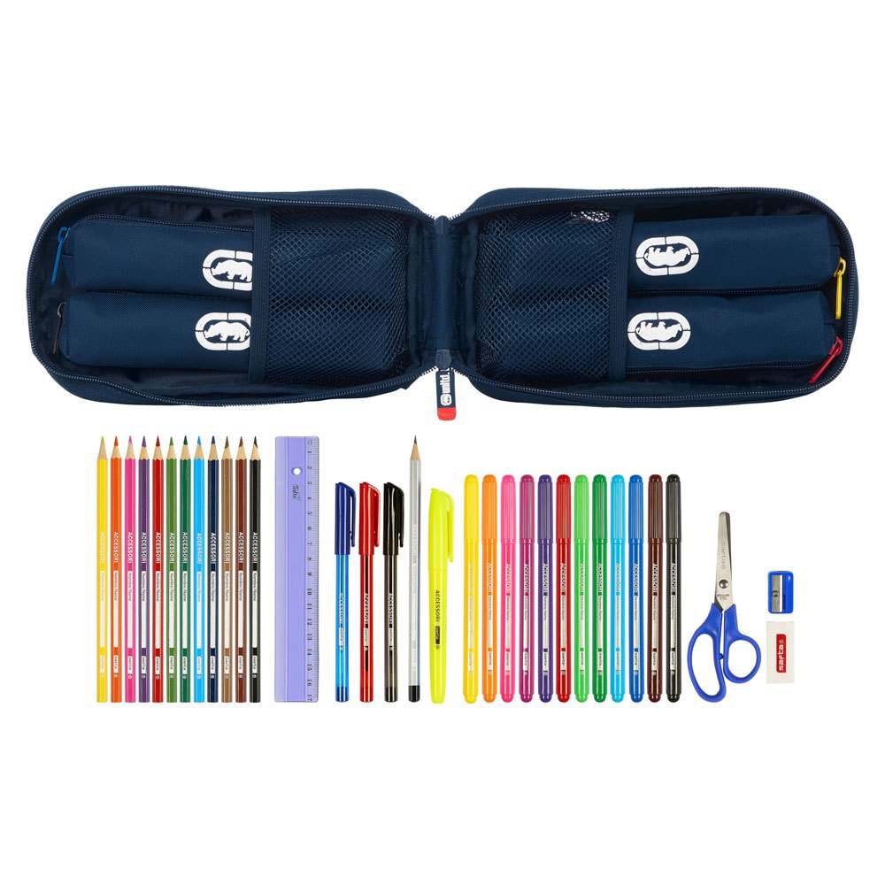 Suitcases And Bags Safta Recyclable Ecko Unltd All City Filled Pencil Case Blue