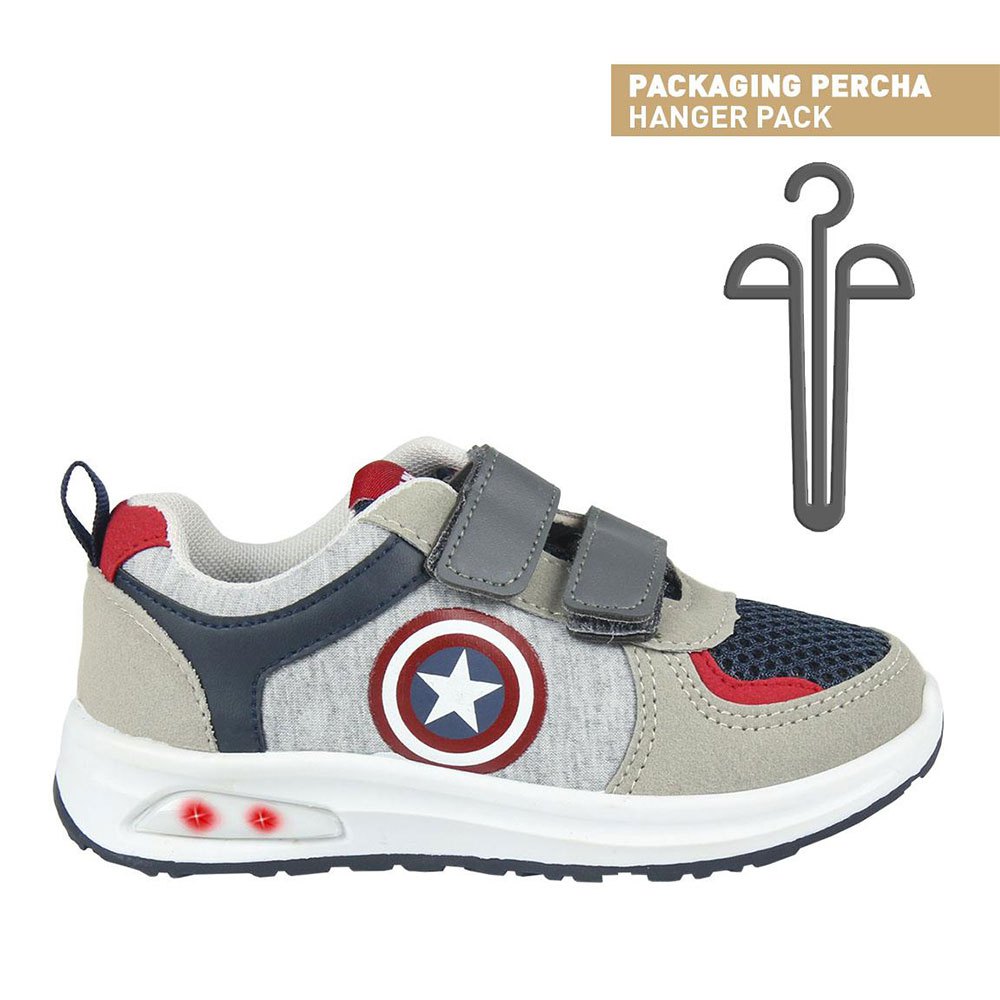 Shoes Cerda Group Avengers Lights Velcro Trainers Grey