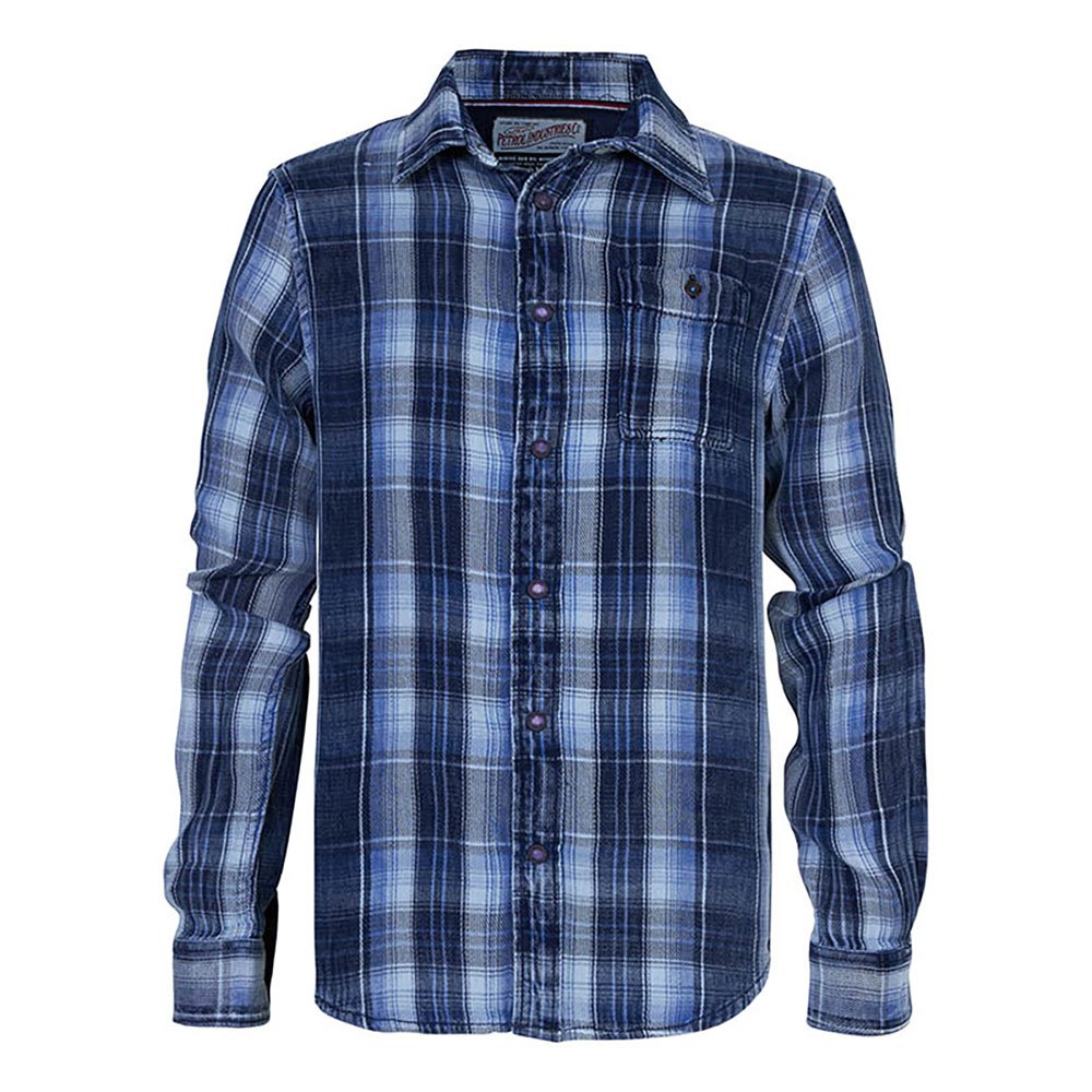 Boy Petrol Industries 1010-SIL442 Long Sleeve Shirt Blue