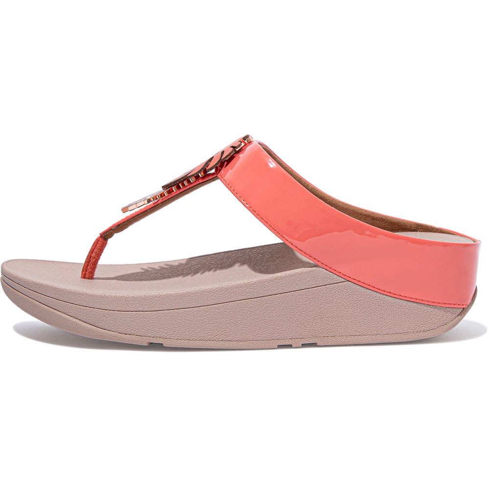 Sandales Fitflop Tongs Fino Jungle Leaf Coral Pink