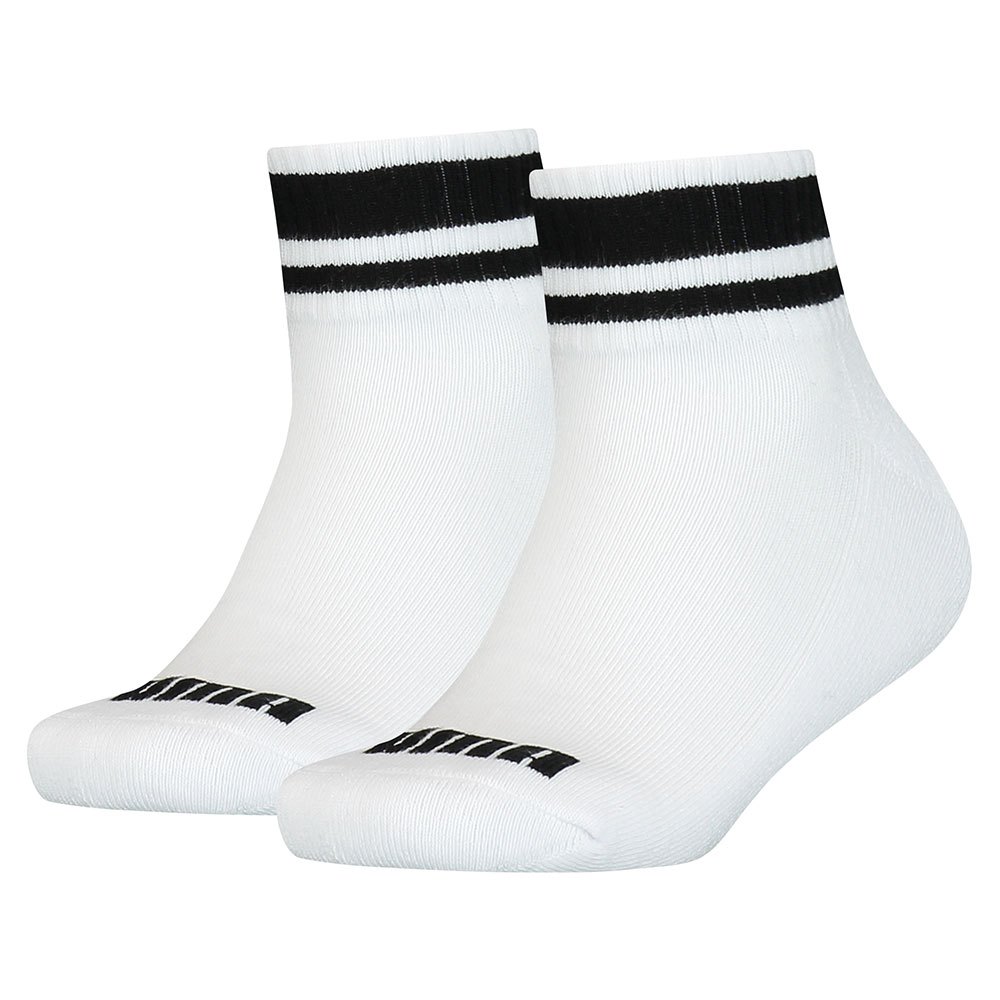 Boy Puma Clyde Quarter Socks 2 Pairs White