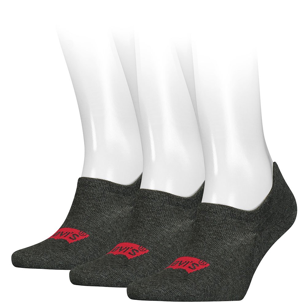 Clothing Levi´s® High Rise Batwing Logo Footie Socks 3 Pairs Black