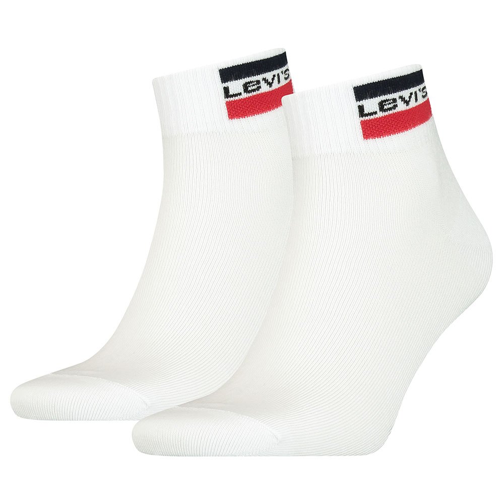 Men Levi´s® Logo Mid Socks 2 Pairs White