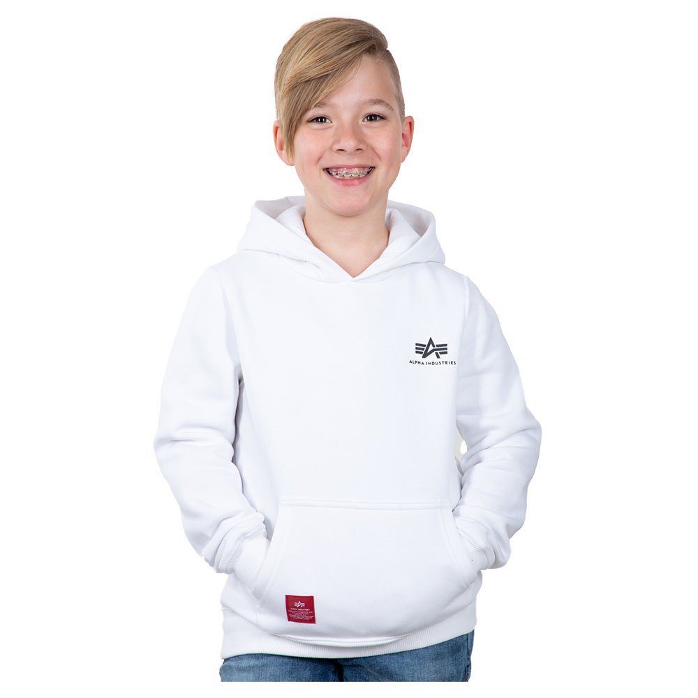 Sweatshirts And Hoodies Alpha Industries Basic Small Logo Hoodie White
