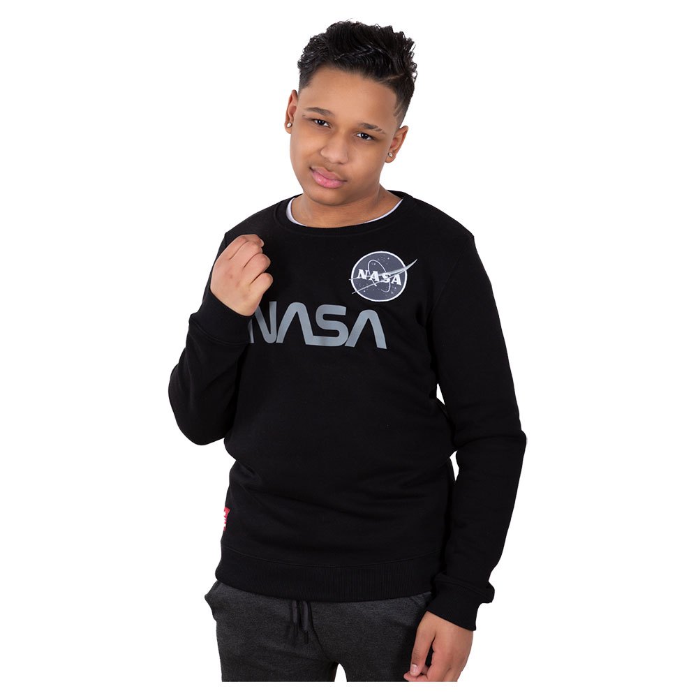 Sweatshirts And Hoodies Alpha Industries NASA Reflective Sweatshirt Black