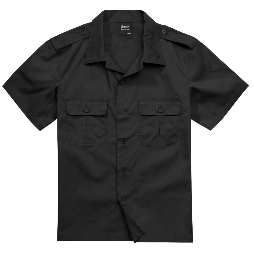 Shirts Brandit US Ripstop Short Sleeve Shirt Black