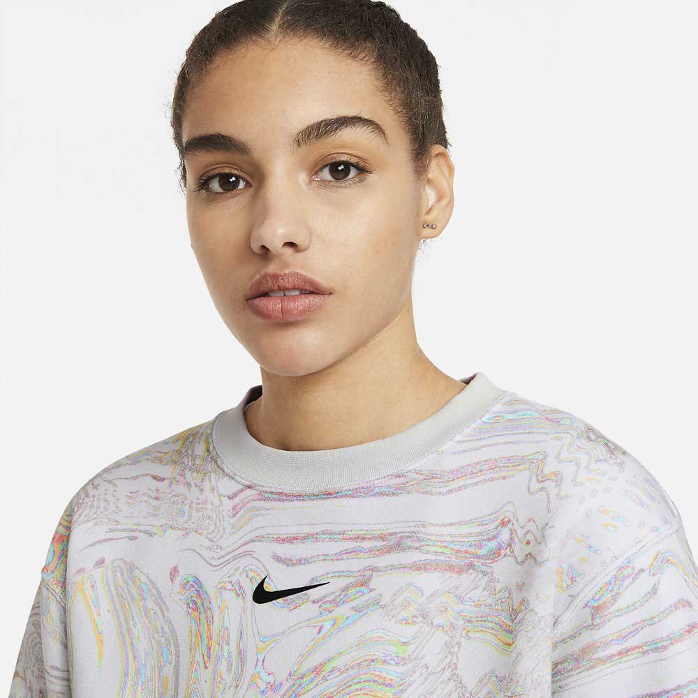 Women Nike Sportswear Fleece Crew Long Sleeve T-Shirt White