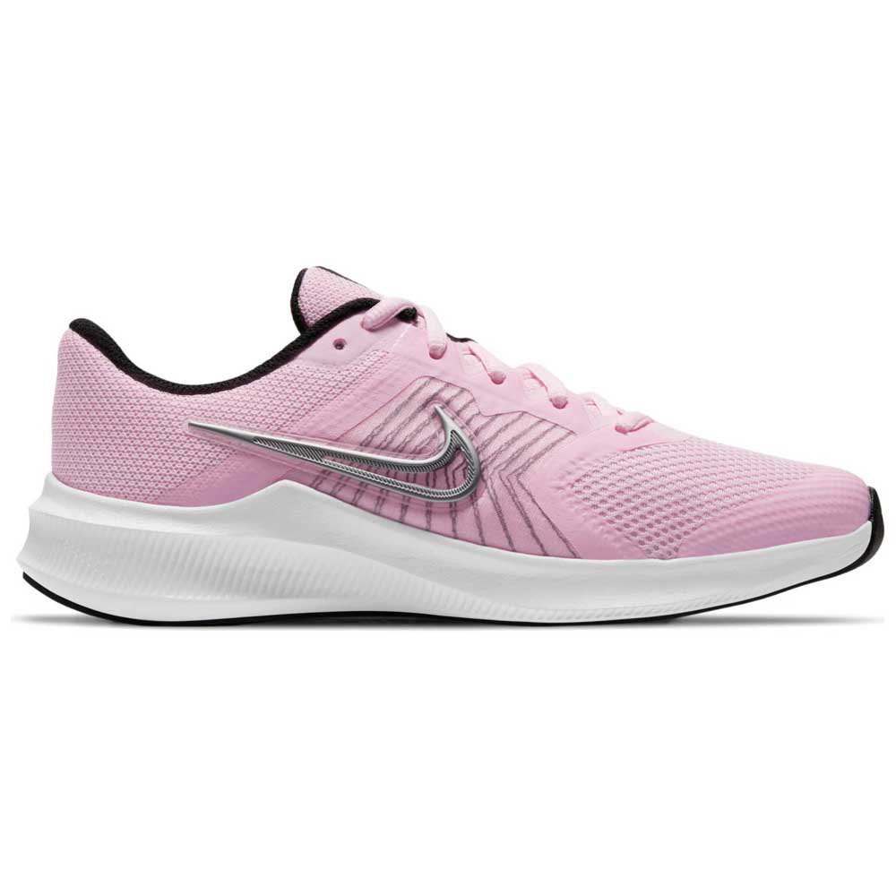 Baskets Nike Formateurs Downshifter 11 GS Pink Foam / Metallic Silver / Black / White