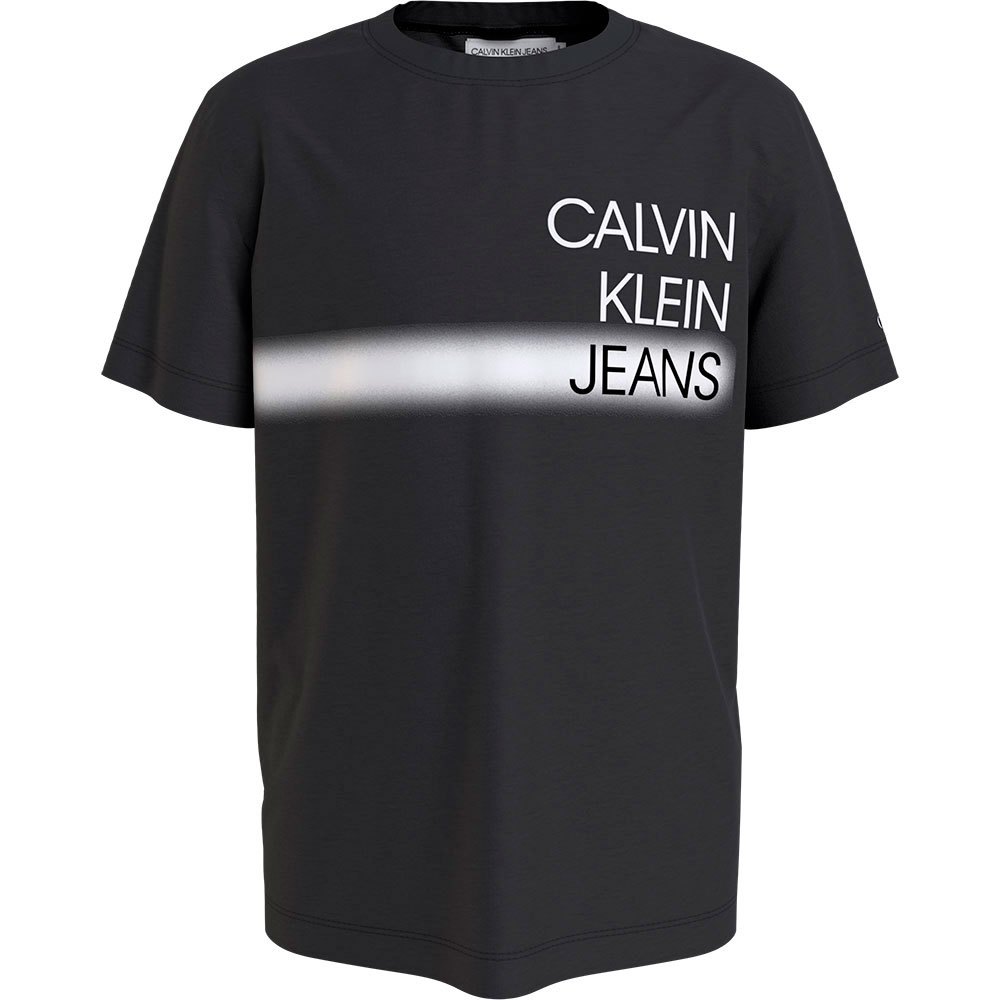 Clothing Calvin Klein Institutional Spray Short Sleeve T-Shirt Black