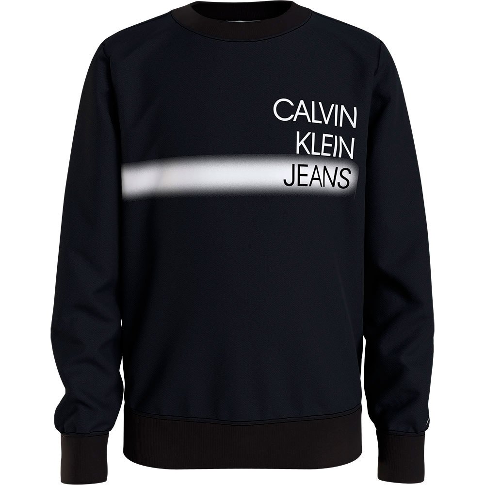Boy Calvin Klein Institutional Spray Sweatshirt Black