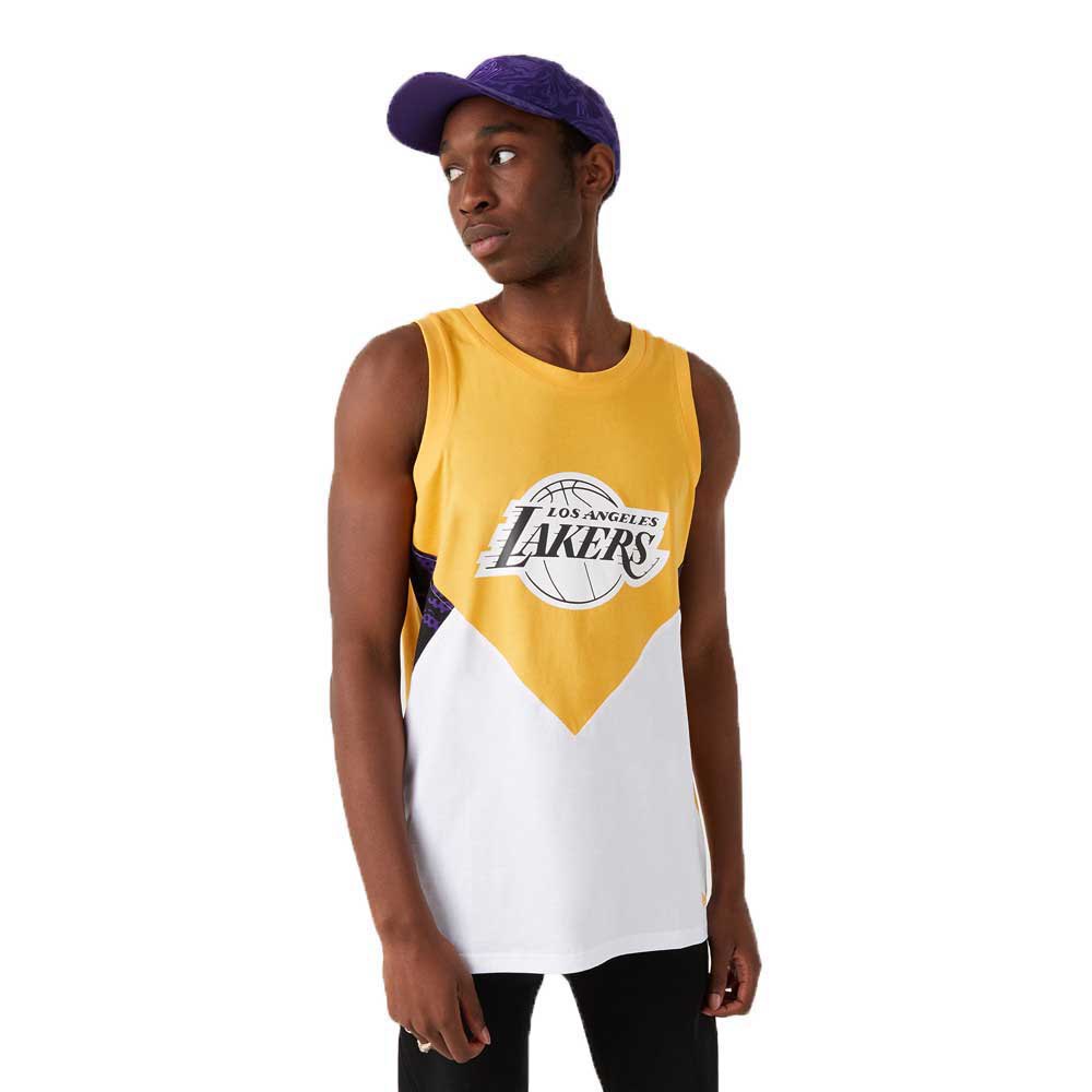 T-shirts New Era NBA Oil Slick Los Angeles Lakers Sleeveless T-Shirt Yellow