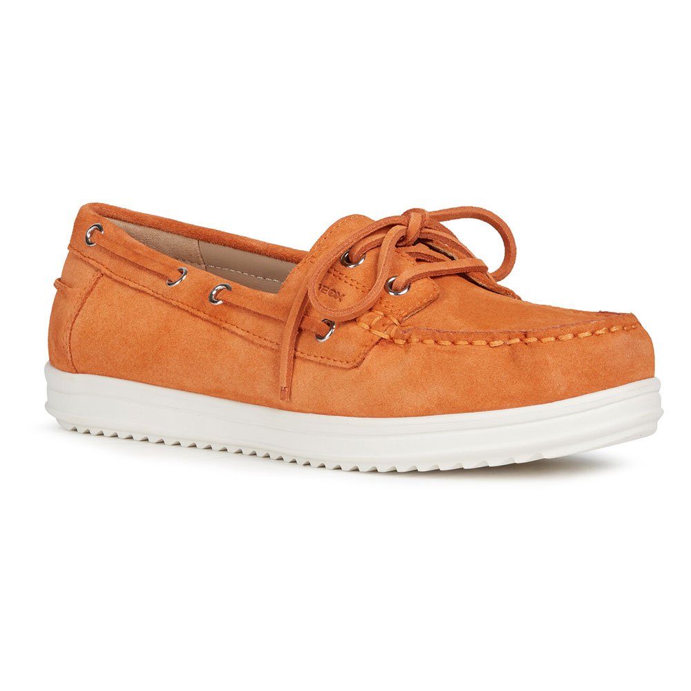 Shoes Geox Genova Moc Boat Shoes Orange