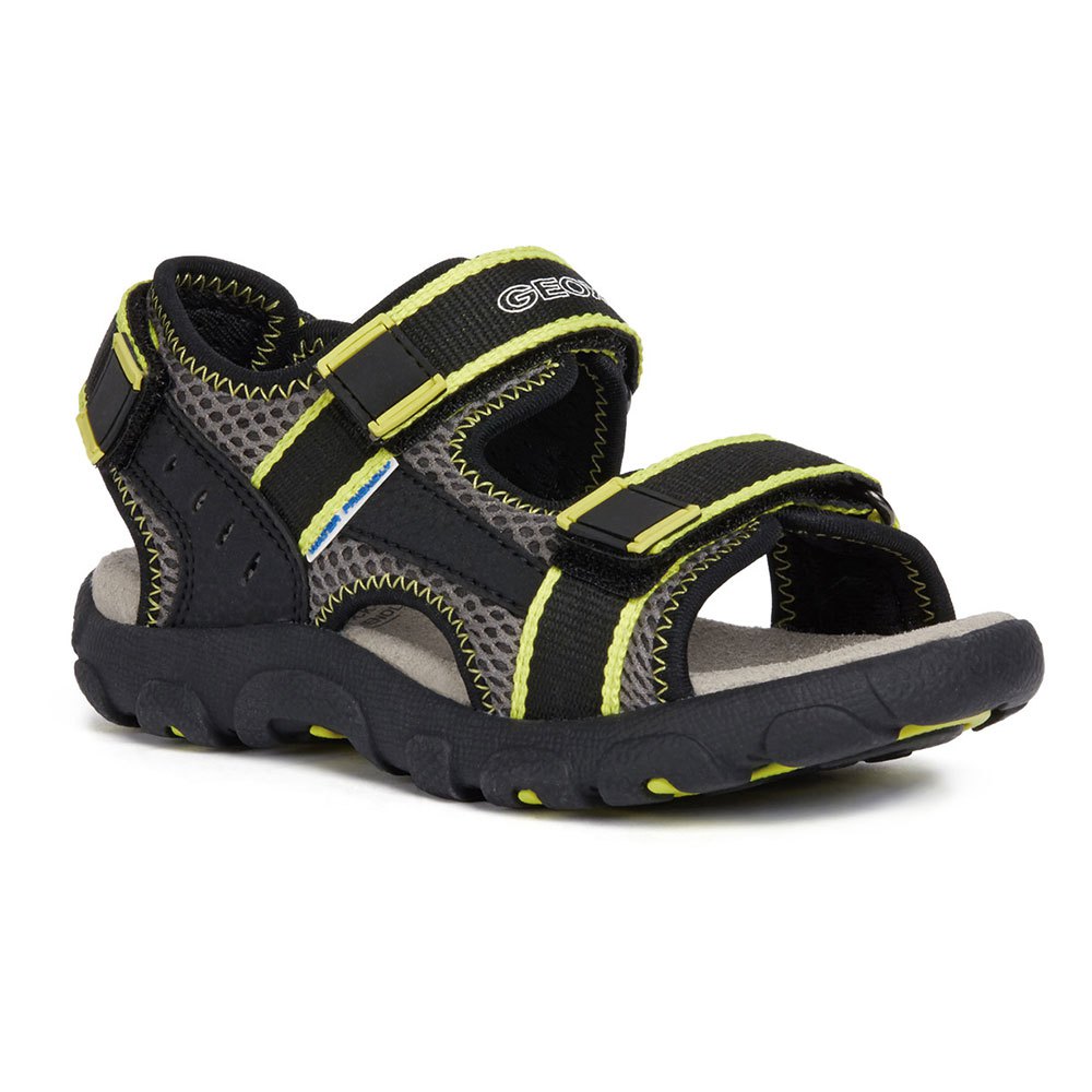 Chaussures Geox Sandales Strada Black / Fluo Yellow