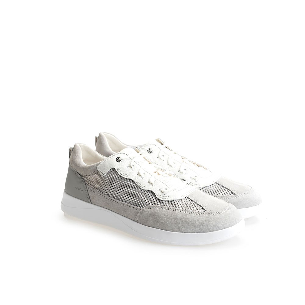 Homme Geox Formateurs Kennet Light Grey / White