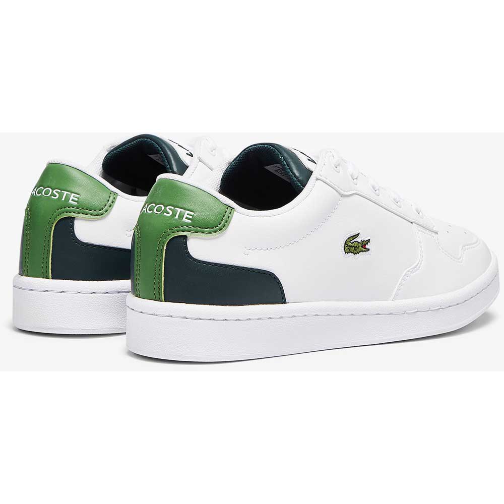 Chaussures Lacoste Formateurs Masters Cup Junior White / Dark Green