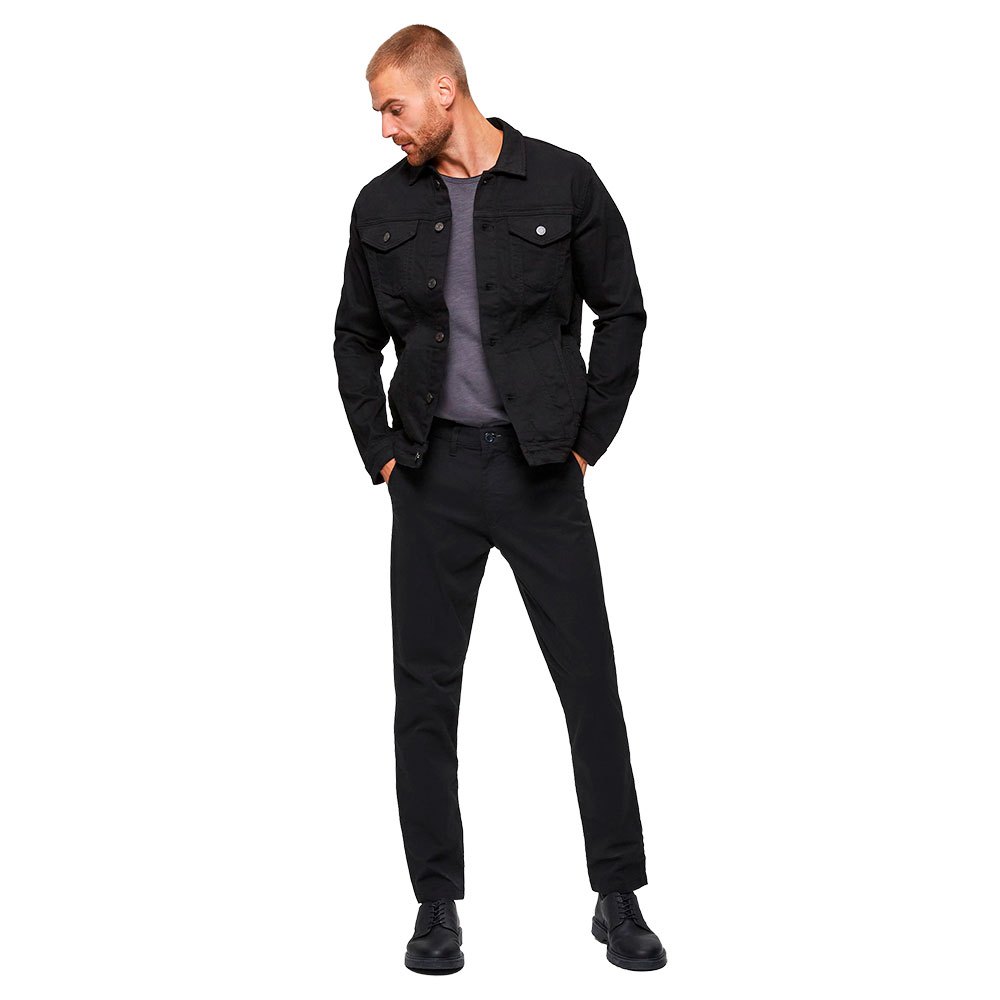 Clothing Selected Slim Miles Flex Chino Pants Black
