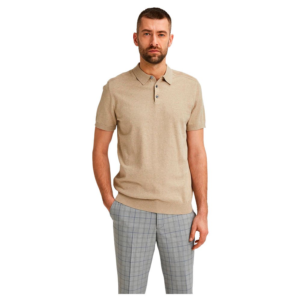 Clothing Selected Berg Short Sleeve Polo Shirt Brown