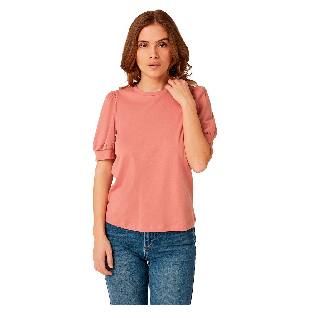 Women Vero Moda Kerry 2/4 Short Sleeve O Neck T-Shirt Pink