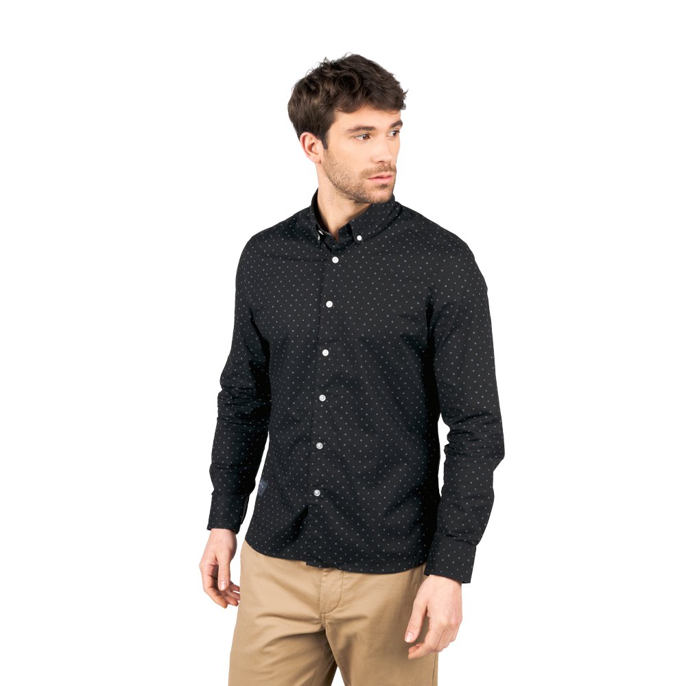 Clothing Oxbow N2 Campa Allover Printed Long Sleeve Shirt Black