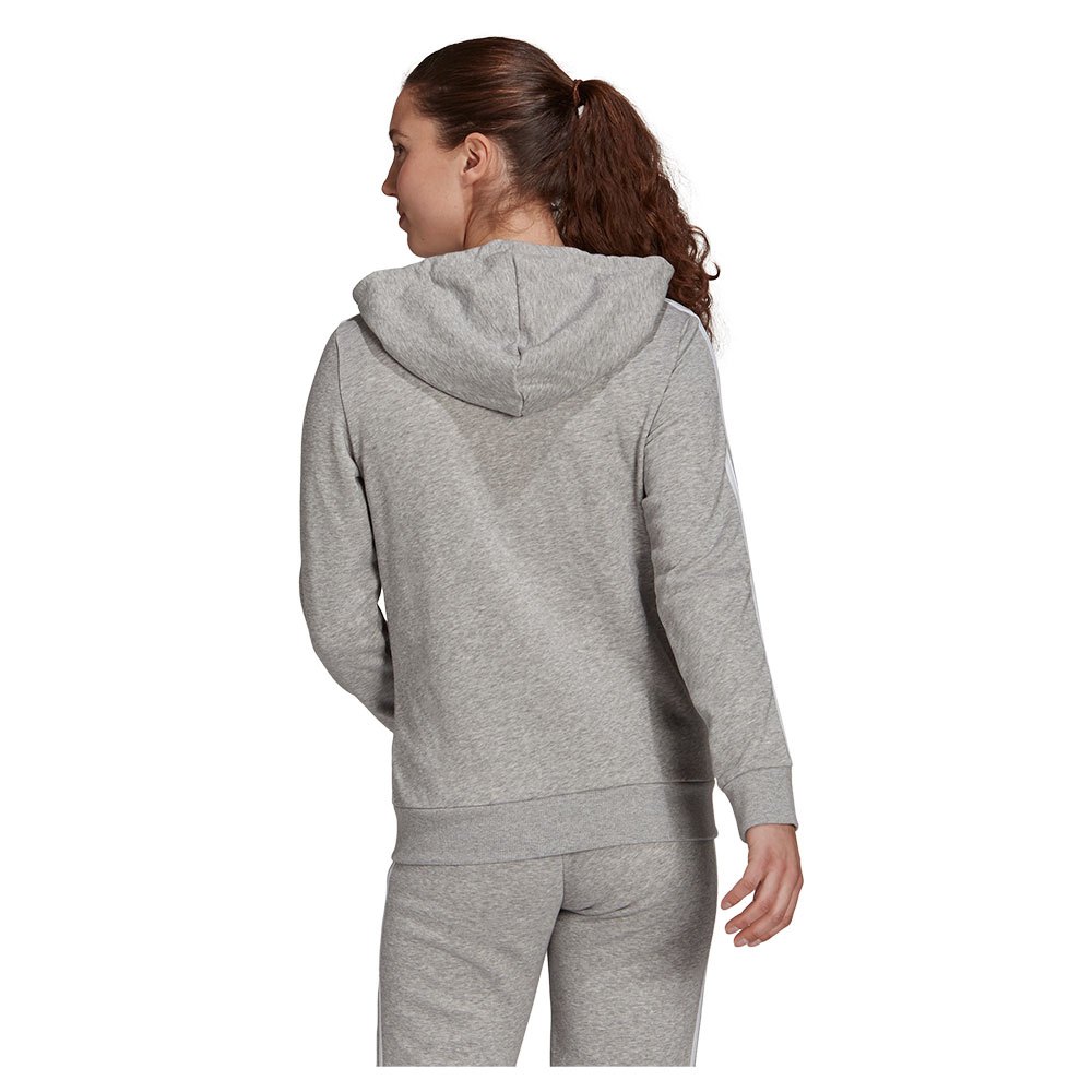 Vêtements adidas Sweat Avec Fermeture 3 Stripes FT Medium Grey Heather / White