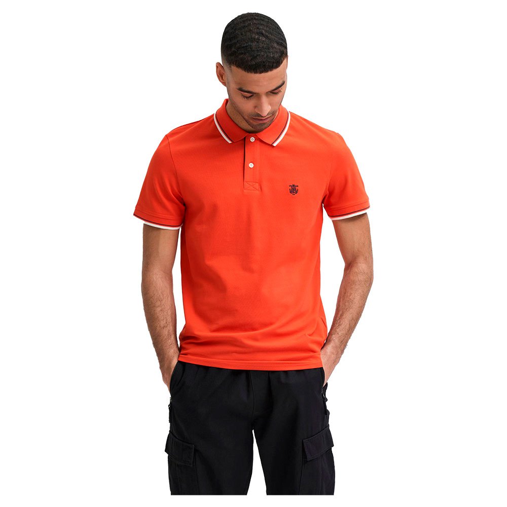 Men Selected New Season Short Sleeve Polo Orange