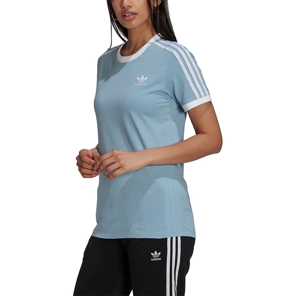 Clothing adidas originals 3 Stripes Short Sleeve T-Shirt Blue