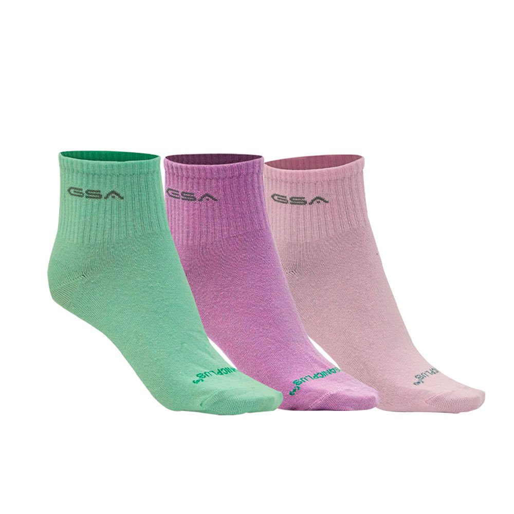 Socks Gsa Organicplus+ 500 Quarter Socks 3 Pairs Purple
