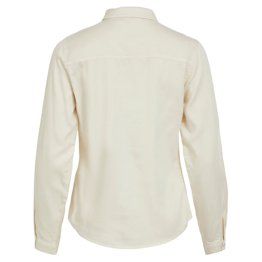 Blouses And Shirts Vila Bista Long Sleeve Denim Shirt White