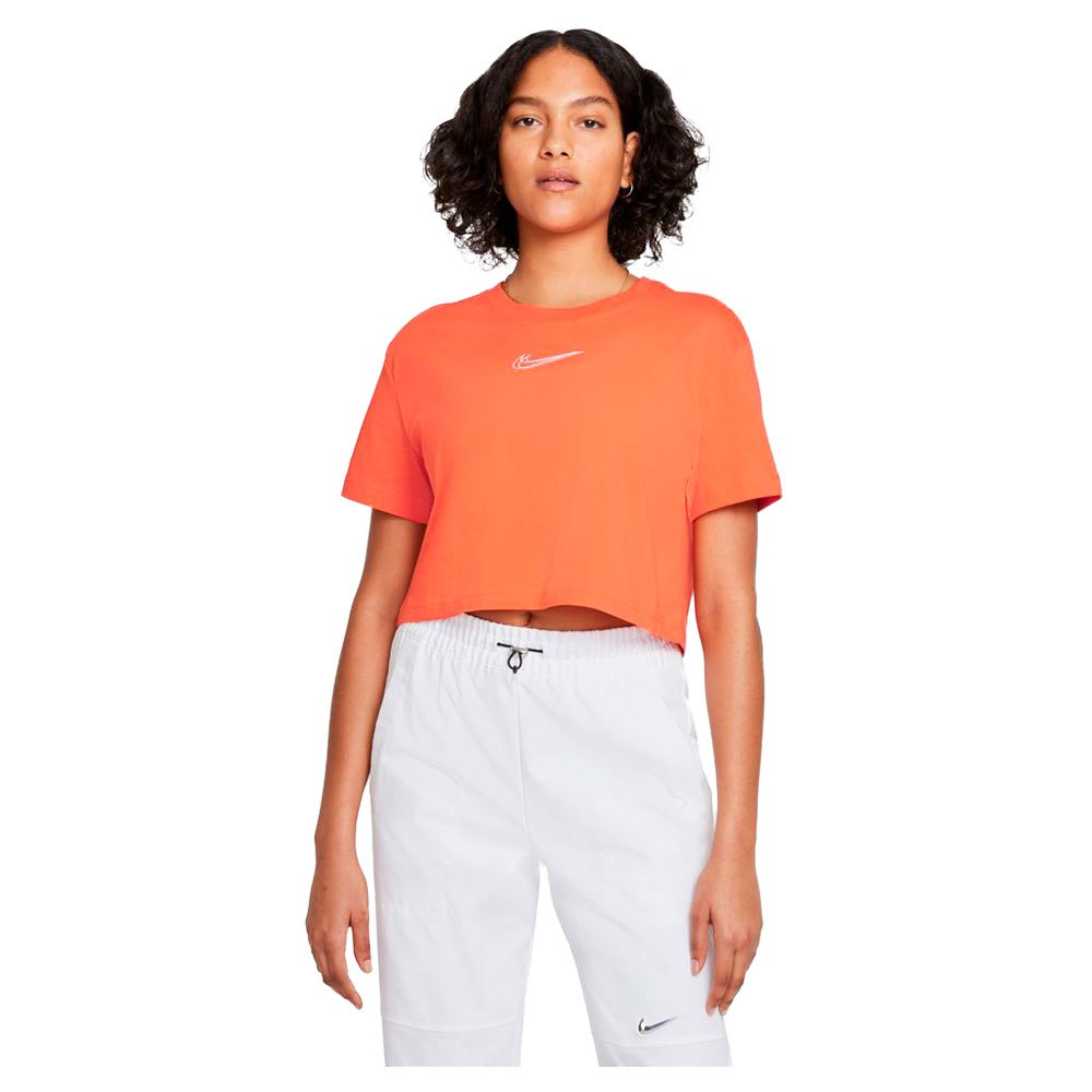 Clothing Nike Sportswear Cropped Dance Short Sleeve T-Shirt Orange